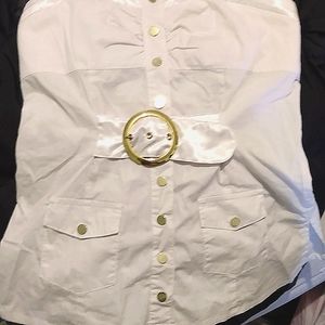 2b bebe strapless top